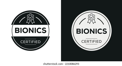 Creative (Bionics) Certified Badge, Vector Illustration.