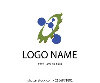 creative biotechnology logo design vector