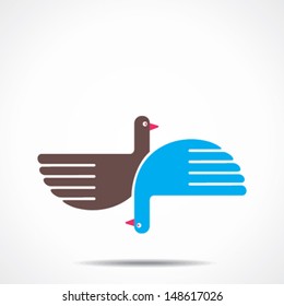 creative bird design concept vector