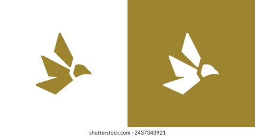 Creative Bird Eagle Logo. Flying Bird with Minimalist Style. Icon Symbol Vector Design Template.