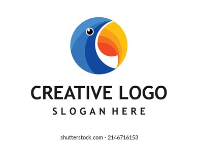 creative bird logo design template