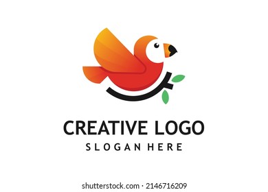 creative bird logo design template