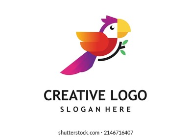 creative bird logo design template