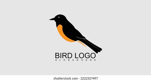 Creative bird logo design with unique concept premium vector