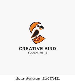 Creative bird logo icon design vector 