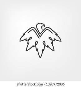 Creative bird logotype design. Vector image.