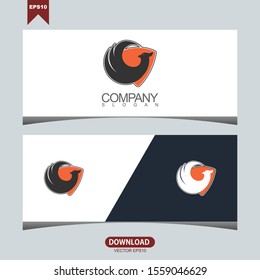 Creative bird shield concept logo vector design template