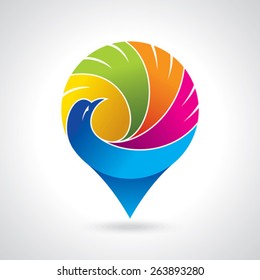 creative bird symbol. vector