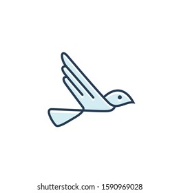 Creative Bird vector logo design.