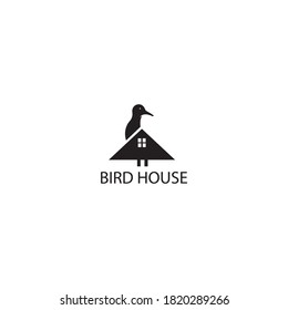 Creative Birdhouse Logo Black Vector Design Stock Vector (Royalty Free ...