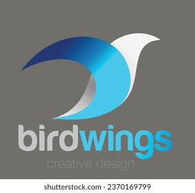 creative birdwings vector logo design