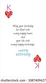 Creative Birthday Cards. Vector Illustration. 