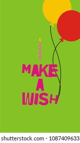 Creative Birthday Cards. Vector Illustration. 