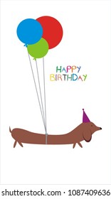 Creative Birthday Cards. Vector Illustration. 