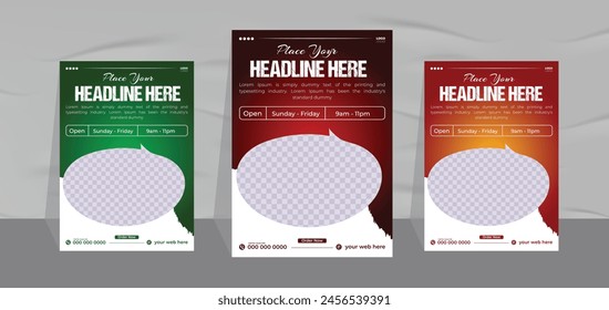 diseño creativo del póster de biryani y menú de comida del restaurante flyer Plantilla