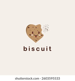 Creative  biscuit logo design premium vector
