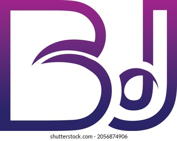 Creative BJ logo icon design