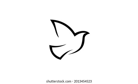 creative black bird logo vector design illustration
