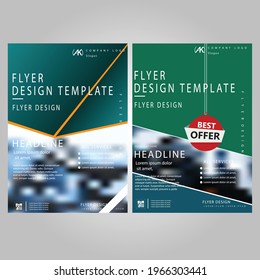 Creative Black and Blue Colour Flyer Design Vector Template Design