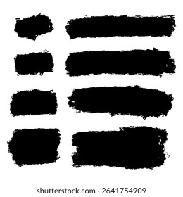 Creative black brush strokes collection