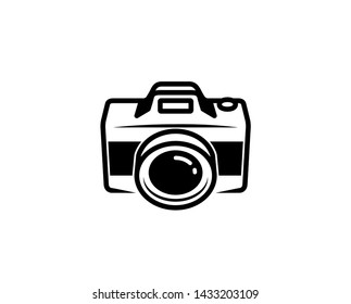 Creative Black Camera photography Logo Design Symbol Vector Illustration