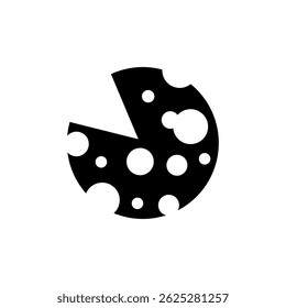 Creative black cheese design illustrating a playful twist on a classic snack concept with bold shapes and contrast
