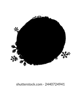 Creative black Christmas, winter mask. Basis abstract element