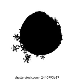 Creative black Christmas, winter mask. Basis abstract element universal use
