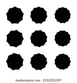 Diseño creativo y negro del sistema de la forma del color