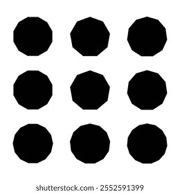 Creative and black color shape set design
