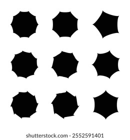 Creative and black color shape set design