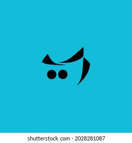 Creative black colour logo design with blue background for business and brand.