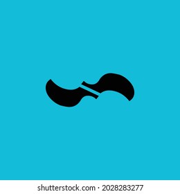 Diseño creativo de logotipo en color negro con fondo azul para negocios y marca.