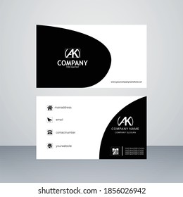 Diseño de tarjetas de visita de vector de color negro creativo