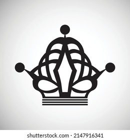 Creative black crown logo icon with white background vector template