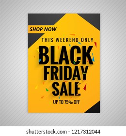 Creative Black friday brochure sale template background