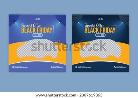 Creative Black Friday Car Ads 2 color design 