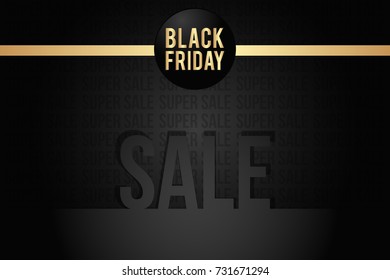 Creative black friday sale vector illustration with ornamental pattern. Can be used for poster, banner, background, advertisement and digital designs.