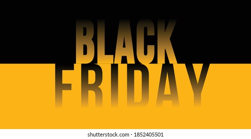 Creative Black Friday Sign with shadow for your sales. Efeito de texto com sombreado degrade para a Black Friday