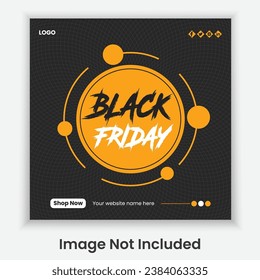 Creative Black Friday Social Media Post Template Design Sale Discount Offer