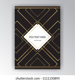 Creative black , golden, white background, 3d geometric pattern, elegant background, for web and print.  