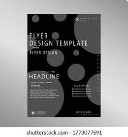 Creative black & grey colour Flyer template design