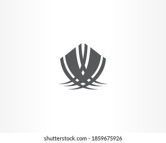 Creative black icon logo design template