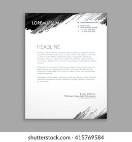 Creative Black Ink Letterhead Design