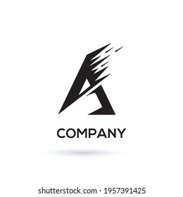 Creative Black A letter logo design vector template
