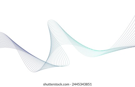 creative black line wave art abstract vector template illustration on white background
