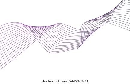 creative black line wave art abstract vector template illustration on white background