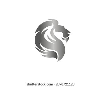 Creative Black Lion Head Logo Symbol Vector Icon Illustration