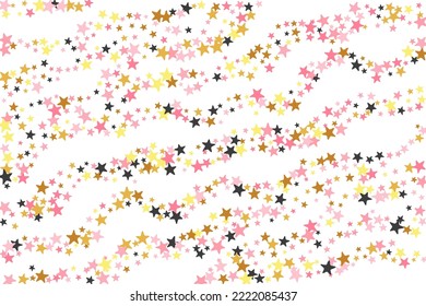 Creative black pink gold starburst vector wallpaper. Many starburst spangles Christmas decoration confetti. Baby shower star burst design. Sparkle symbols explosion.