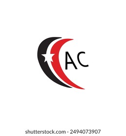 creative black and red logo, star sep logo with letter.